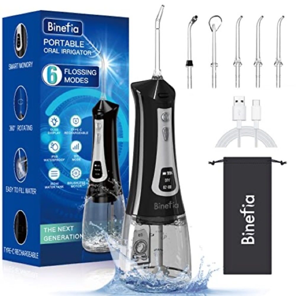 Black Portable Oral Irrigator